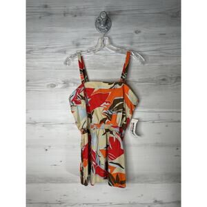 Unique Spectrum Tank Top Womens Large Multicolor Floral‎ Stretch Summer